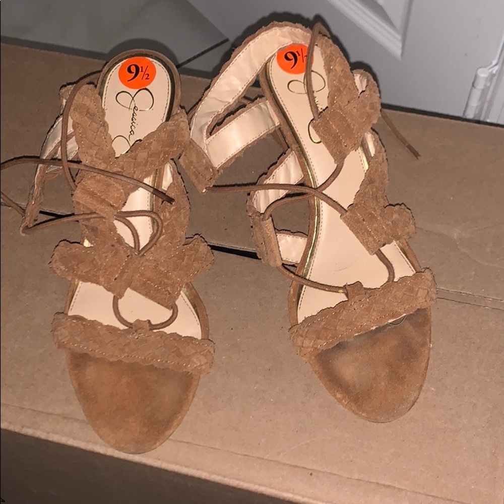 Jessica Simpson brown wedges